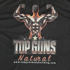A4 Top Guns Natural Bodybuilding Graphic Performance Shirt Black Mens Large